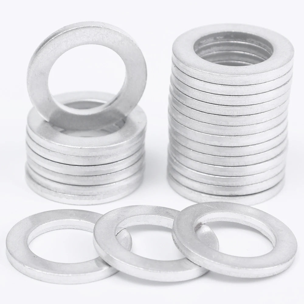 14mm Aluminum Oil Drain Plug Crush Washer Set Non-Slip for Lasting Sealing Car Exterior Accessories for Oil Change Compatible