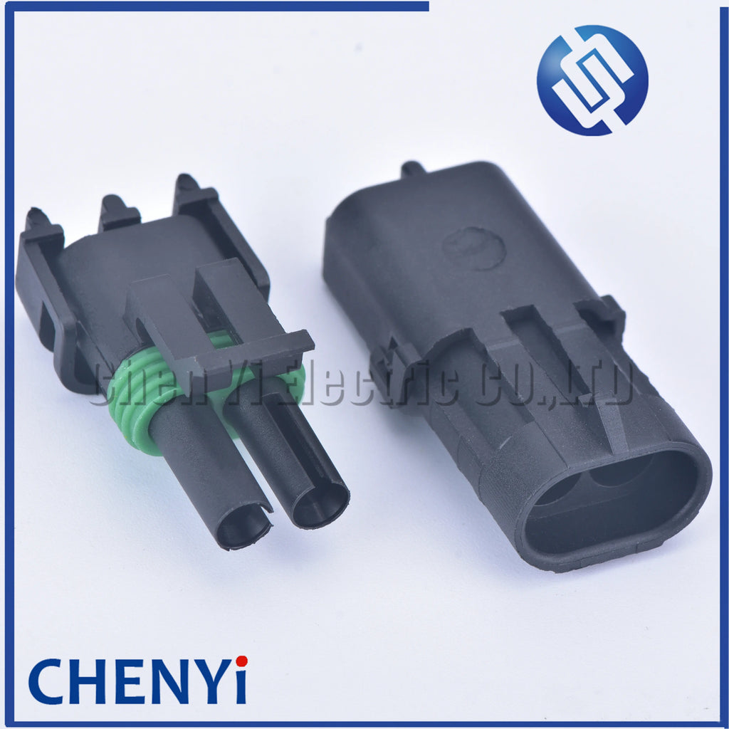 2 pin 2.5 mm Series Female or Male Injector Socket Waterproof Automobile Cable Connector Plug 12015792 12010973