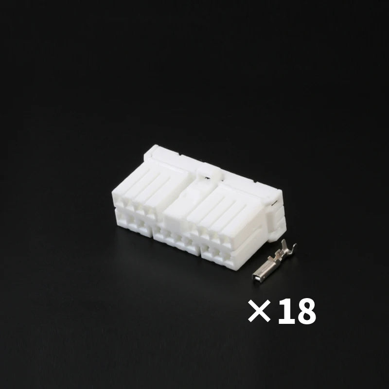 Car modification one key start 18-hole connector wire harness plug rubber shell sheath with terminal 173853-1 368544-1