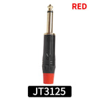 4/10/20PCS 6.3mm Mono Plug to Gold RCA Connector, Coaxial AV Audio Video Solder Adapter for Speaker, Amplifier, Mixer,PC DIY Use