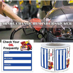 150PCS Car Maintenance Reminder Stickers Easy Oil Change Tracking Solution Auto Windscreen Labels Interior Maintenance Stickers