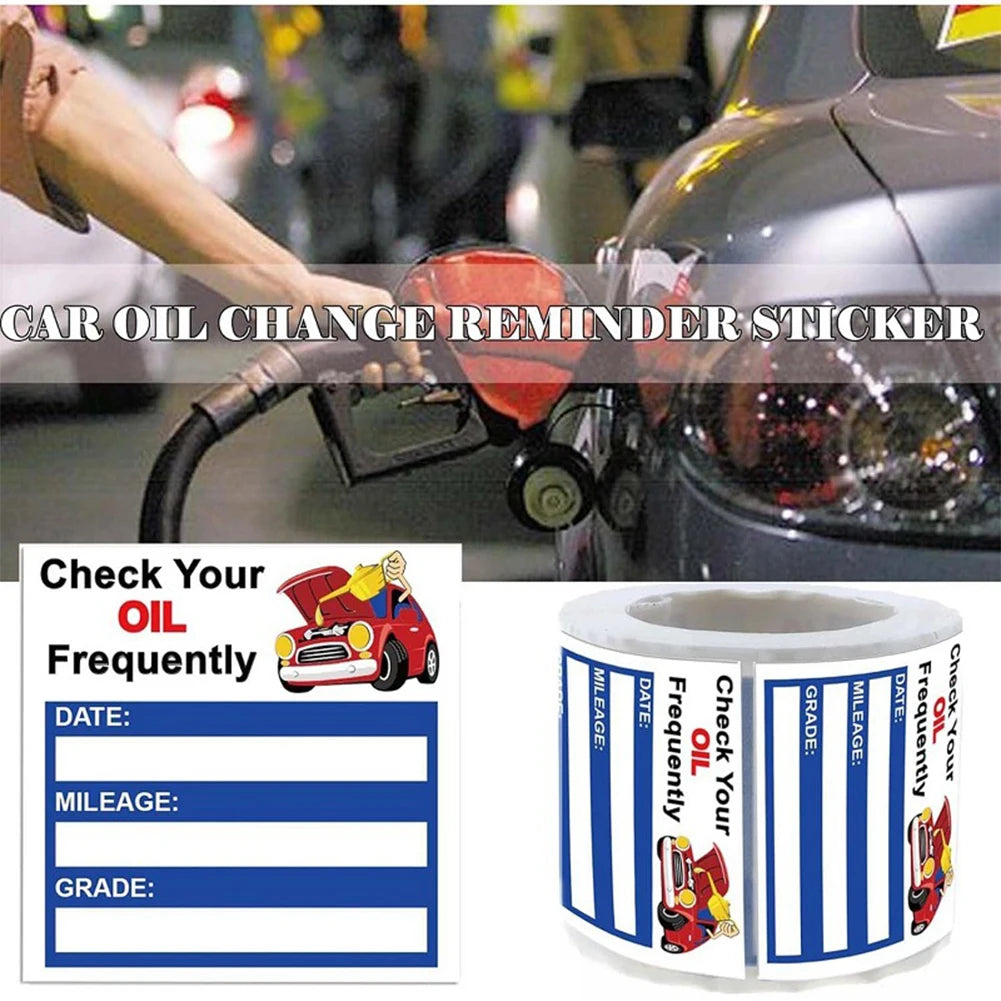 150PCS Car Maintenance Reminder Stickers Easy Oil Change Tracking Solution Auto Windscreen Labels Interior Maintenance Stickers
