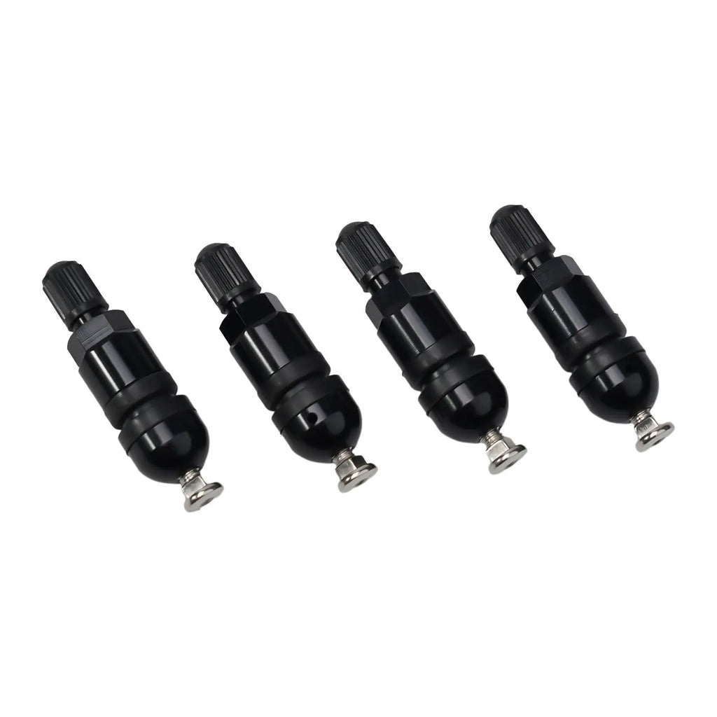 4pcs TPMS Tire Pressure Sensor Valve Stem Repair Kit For BMW 5 Series Black Tire Pressure Sensor Valve Stem Repair Kit
