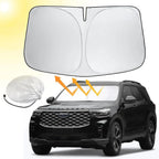 Front Windshield Sunshade, Foldable Sun Visor , Suitable for Sedan and SUV Models Amagi