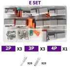 DT Series Deutsch Waterproof Connector Kit Repair Tool Portable Box Suit DT06-2/3/4/6/8/12S DT04-2/3/4/6/8/12P Terminal & Pliers