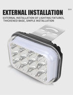 12 Led Strobe Motorcycle Headlight LED Switch Auxiliary Working Fog Lights Bulb Projector Headlight Motorbike Running Lamp Amagi