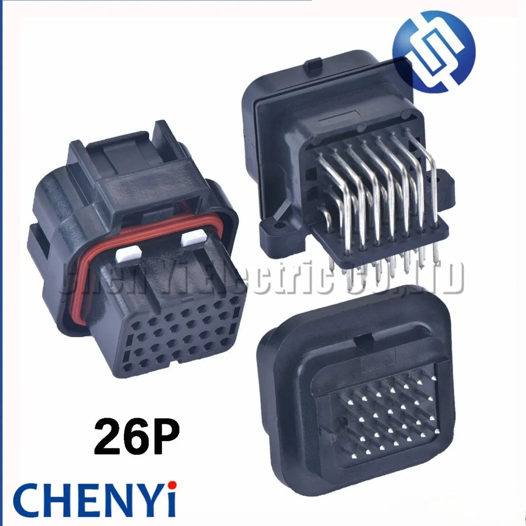 26 Pin 3-1437290-7 6437288-6 3 slots electrical female or male Straight PCB wire to board connector ECU plug