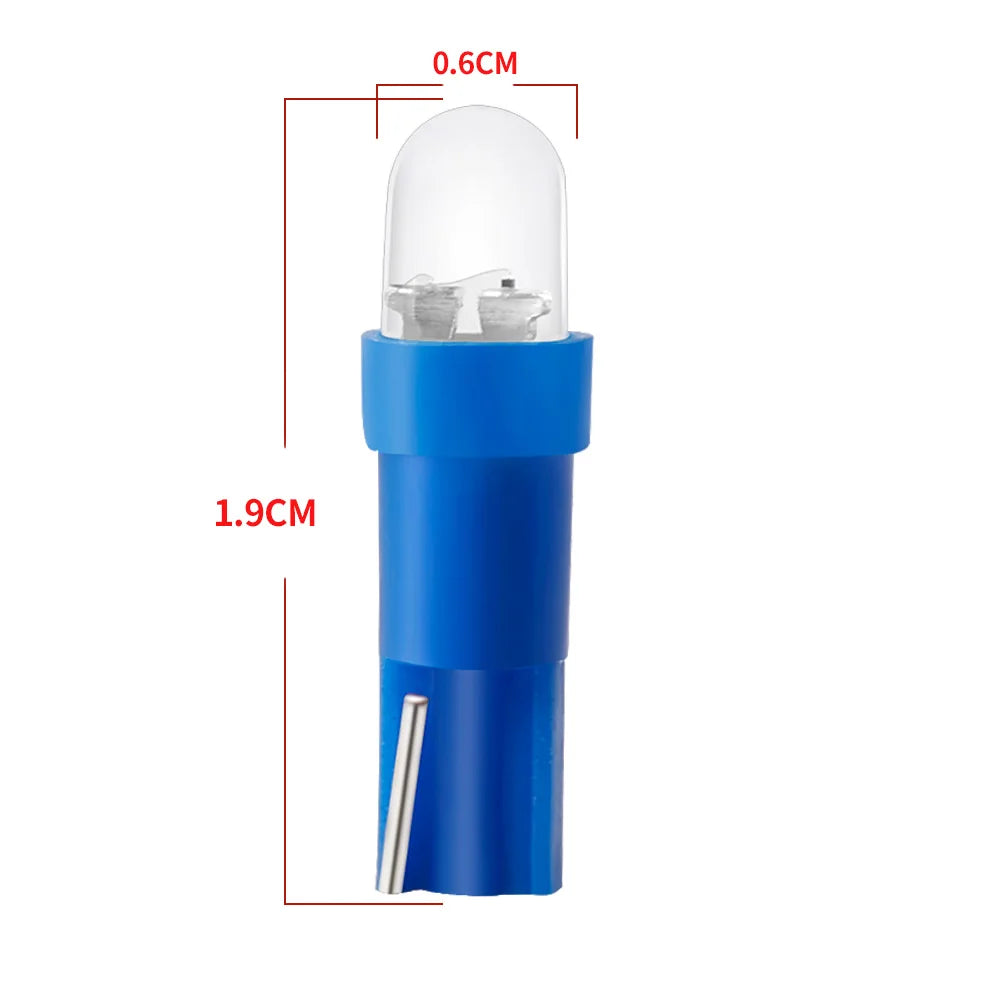 T5 LED Car Bulbs B8.5d Auto Car Dashboard Speed Lights Bulb Car Interior Lamp Accessories Dashboard Side Switch Lamps 12V
