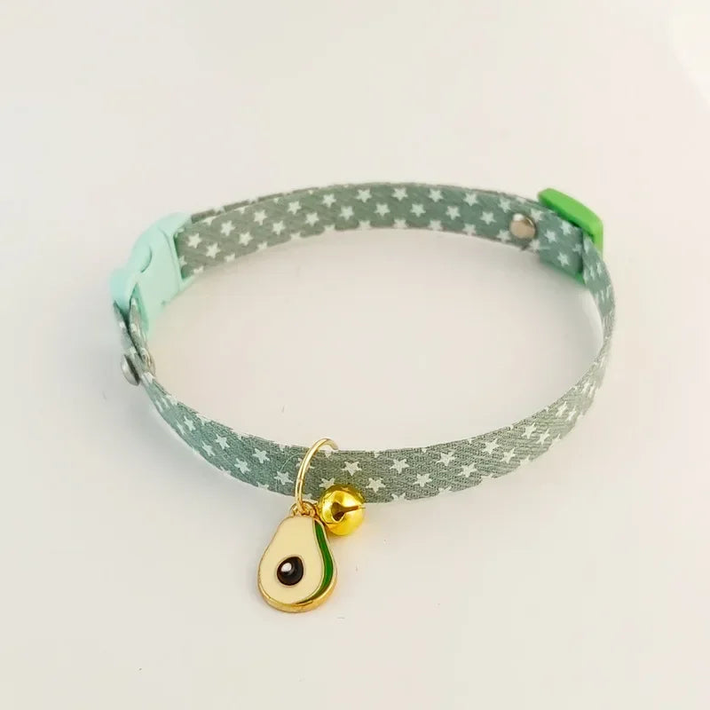 Pet Collar Candy Color Avocado Pendant Cat and Dog Safety Necklace Amagi