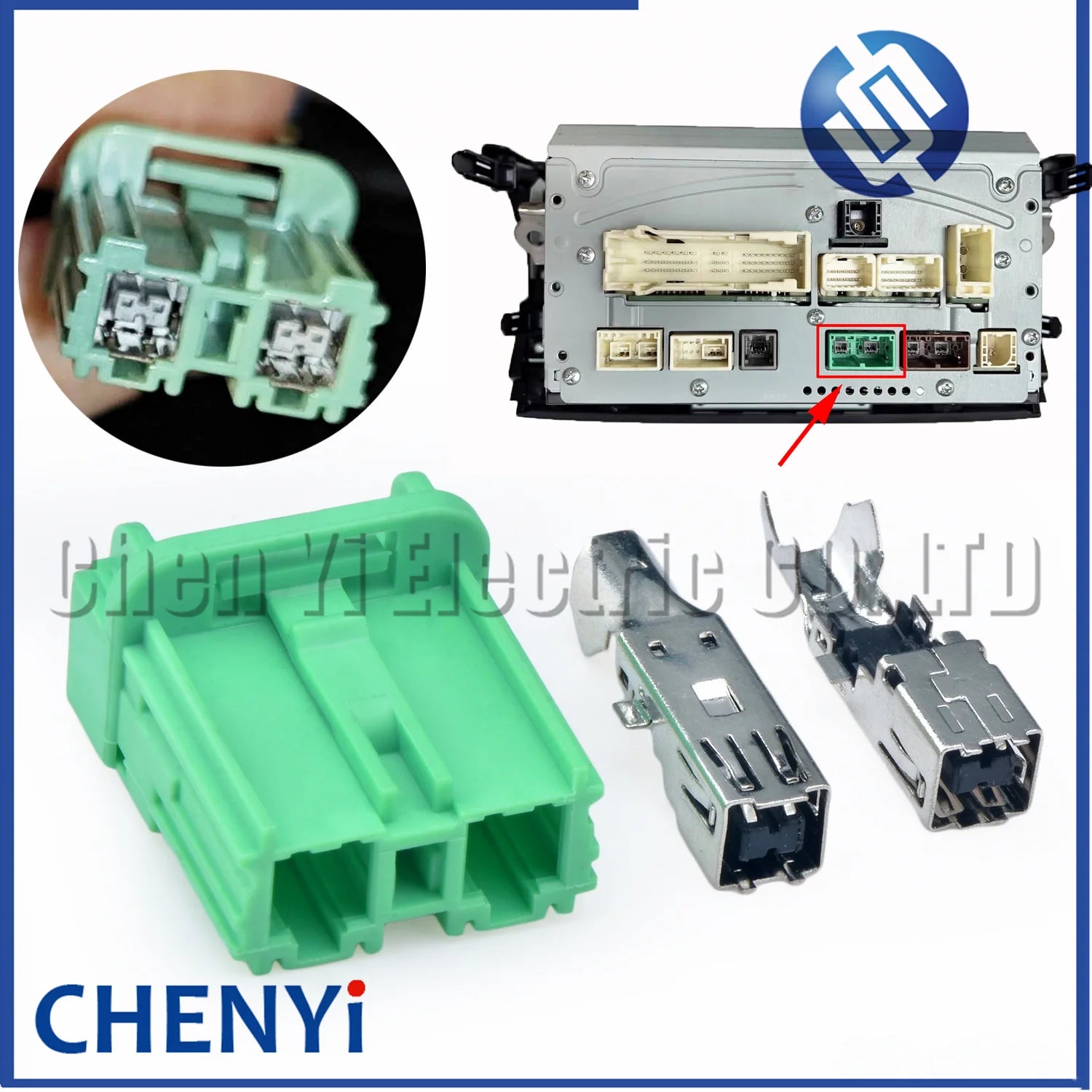 2 Pin Auto connector Car Amplifier radio CD player DSP navigation instrument host harness plug 90980-12A73 For Toyota LEXUS