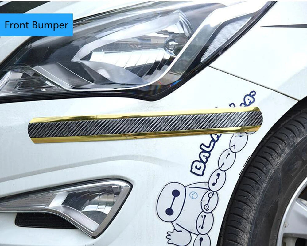 Car Stickers Anti Scratch Door Sill Protector Rubber Strip Carbon Fiber Threshold Protection Bumper Film Styling  Accessories