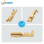 100pcs PP0102196 Connector terminal square spring/Electric vehicle terminal with hook and barbed brass DJ621-E2.8×0.5A