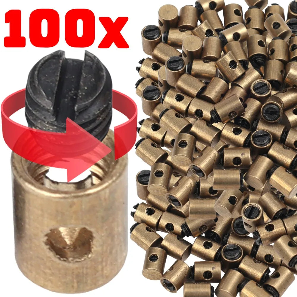 Universal Motorcycle Throttle Cable Solderless Nipple Bolt Screw Clamp for 50cc 125cc 250cc CRF KLX Pit Dirt Bike ATV Scooter