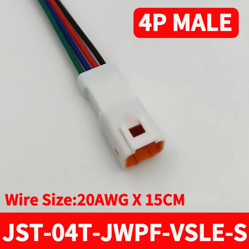 5/20 SETS JST02T/02R-JWPF-VSLE JWPF Series Male Female Plug Docking Harness Mini Car Motorcycle With 20AWG 15CM Wire Connector
