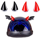 Short Devil Horns Stickers Helmet Decoration Motorcycle Bicycle Helmet Styling Headwear Devil Wings Decor Helmet Amagi