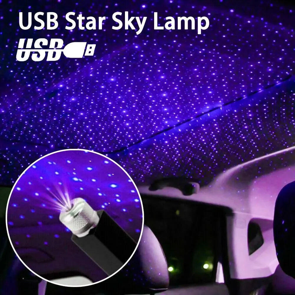 Mini LED Car Roof Star Night Light Projector Atmosphere Galaxy Lamp USB Decorative Adjustable for Auto Roof Room Ceiling Tools