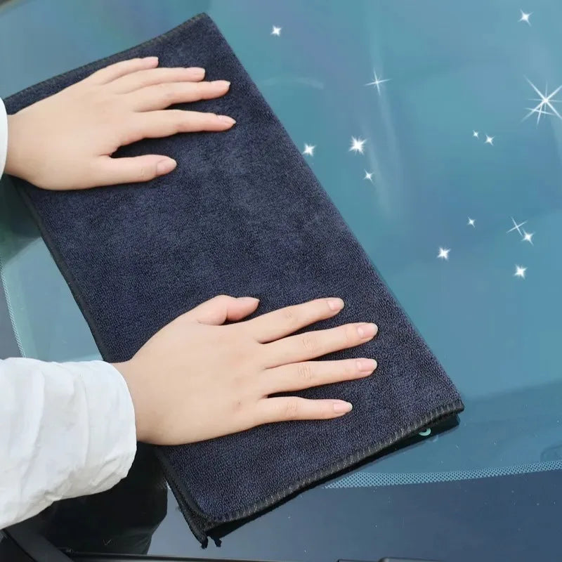 1-10pcs Absorbent Towel for Black Microfiber Car Wash Housework Cleaning Rags Cleaning Cloth Household Auto Washing Tools