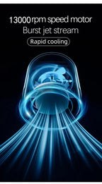 High Speed Folding Refrigeration Fan, Digital Display Mini Portable USB Charging Fan, High Wind Power Handheld Fan Amagi