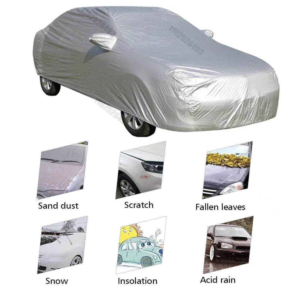Universal Car Cover High Quality Full Outdoor UV Protection Protect Your Vehicle From Sun/Snow//Dust With Outdoor Tools amabilis