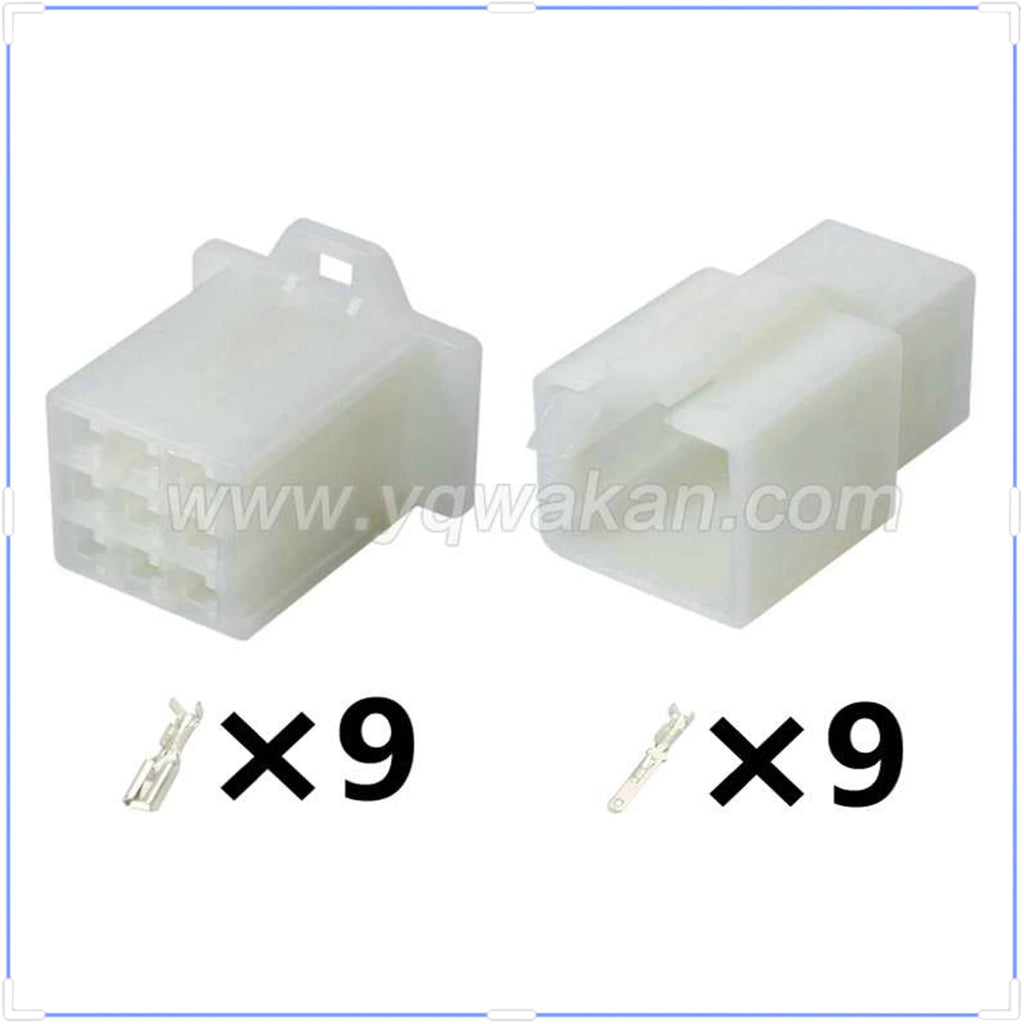9PIN Connector Unsealed 2.8mm Male Female Connector Handle Switch Plug Wiring Harness Cable Socket 6030-9991 6040-9111