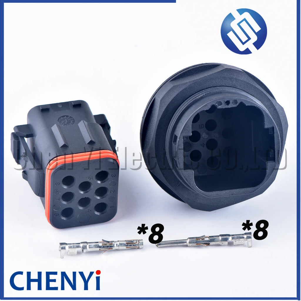 8 Pin Male or Female Waterproof Automobile Connector Electronic Plug 132008-001 132008-000 With Pins