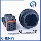 8 Pin Male or Female Waterproof Automobile Connector Electronic Plug 132008-001 132008-000 With Pins