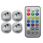 Mini Submersible LED Lights Small Underwater Tea Candles Waterproof with Remote Control for Vase Home Party Wedding Table Amagi