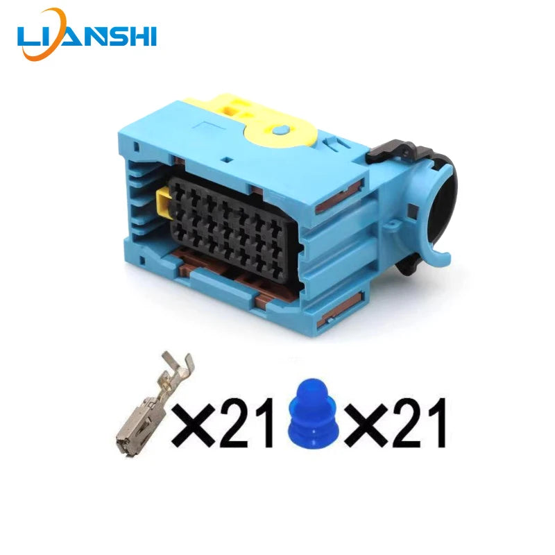 3-1534127-1 Automotive waterproof connector, 21-hole blue male and female plug wire harness connector