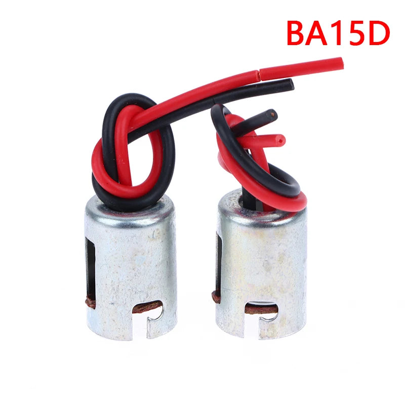 2Pcs BA15S BA15D BA9S T9 Car Brake Light Turn Signal Lamp Holder Bulb Socket Halogen Headlamp Pigtail Connector Holder