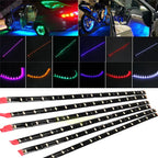 2/6PCS Waterproof DC 12V Motor LED Strip SMD Underbody Decorative strip Light For Car Motorcycle Beautiful Decorative Soft Light