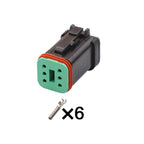 Deutsch 6-Pin Connector Waterproof 1.6mm Male Female Connector Auto Wiring Harness Cable Plug DT04-6P-C017 DT06-6S-C017