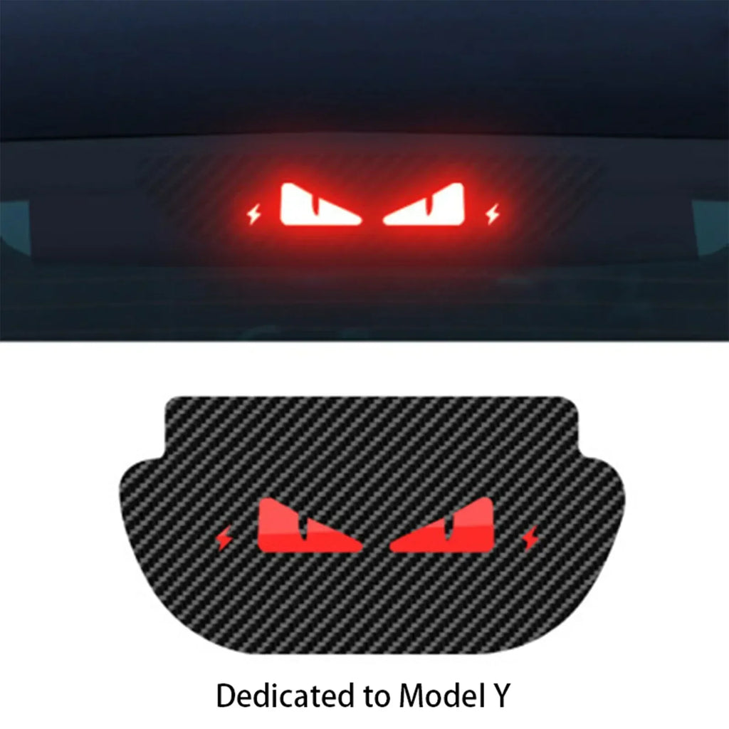 For Tesla Model 3 Highland Car High Mounted Taillight Brake Lamp Car Brake Projection Board PVC Tail Light Emblem Stickers Amagi