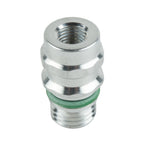 A/C Service Valve High Side R-134a Port Adapter With Replaceable Valve Cores Air Conditioning Pipeline