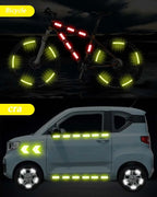 10pcs Car Wheel Hub Reflective Sticker Decorative Strips For Volkswagen Golf 4 5 7 6 Chevrolet Cruze Honda Civic Accord 2023
