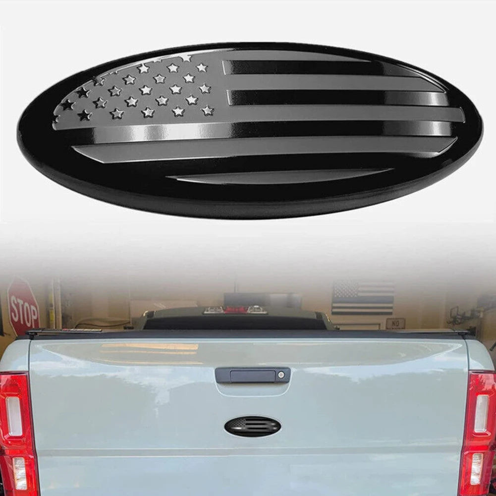 6 Inch Car Oval Front Grille Emblem For Ford F150 F350 FRONT GRILL Tailgate US Flag Oval Emblem Badge Car Decoration