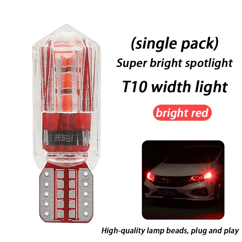 2pcs T10 W5W 194 LED Car Light Bulb Non-Pola 6SMD Canbus Car License Plate Light Interior Dome lights Reading Lamp 12V-24V Tools