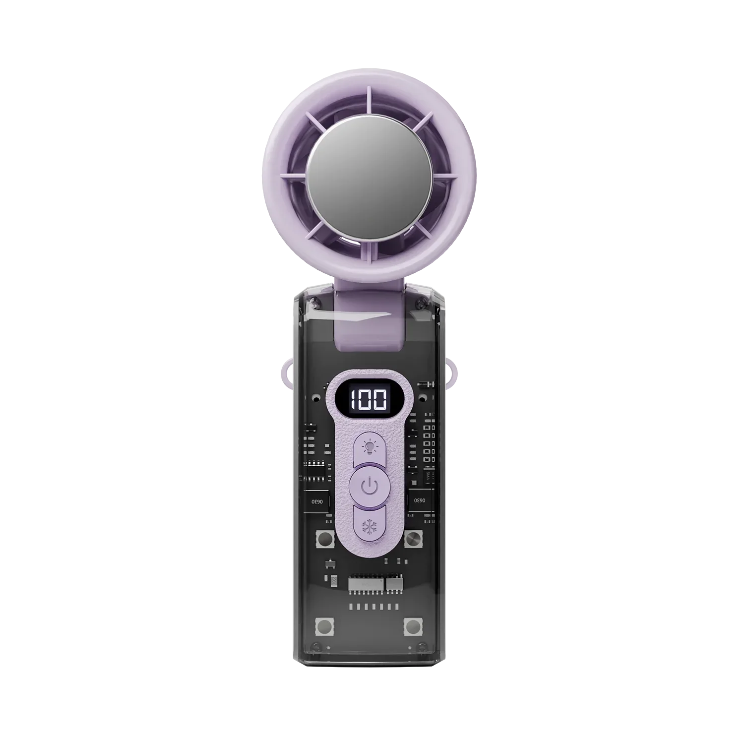 Motorcycle High-speed Cooling Handheld USB Rechargeable Portable LED Digital Display Mini Fan Ice Compress Fan Power Bank Amagi