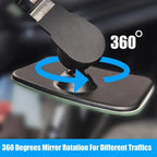 2/1PCS Car Auxiliary Blind Spot Mirror 360° Wide-Angle Adjustable HD Convex Mirrors Automotive Parking Reversing Rearview Mirror