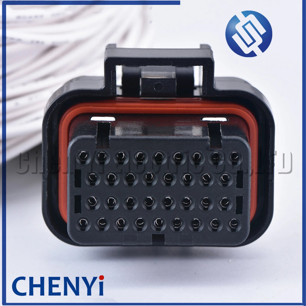 34 Pin/way ECU Auto Computer Connector PCB plug Socket Oil Gas connector plug With 2 meter Cable Wire 4-1437290-0 2-6447232-3