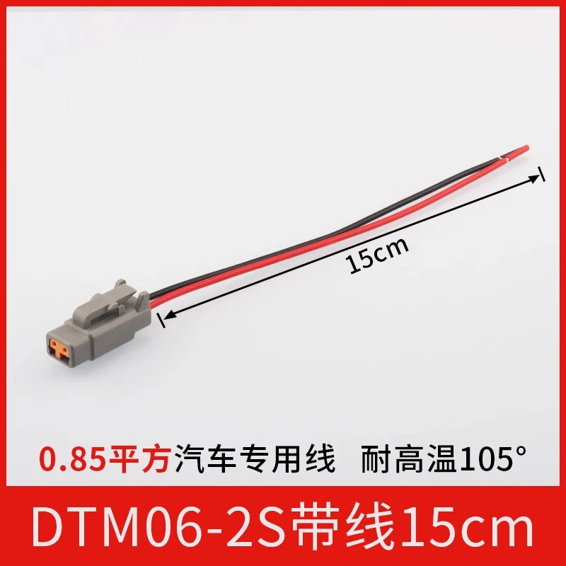 DTM04-2P automotive connector male and female for heavy-duty truck Dechi wiring harness waterproof plug DTM06-2S with wire