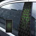 1PC For Honeycomb Car B-pillar Waterproof Decal DIY Door Pillar Sticker Car Door Post Sticker DIY Decor Center Pillar Sticker