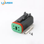 DTF13-4P/DT06-4S 4-pin automotive waterproof connector with male and female mating sheath terminals