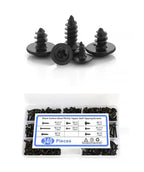 340PCS PWA Cross Self-Tapping Black Screw M3 M3.5 M4 M4.8 Carbon Steel Round Pan Head Tapping Screw with Washer Assortment Kit