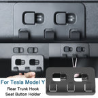 For Tesla Model Y Rear Trunk Hook Seat Button Car Cargo Grocery Shopping Bag Holder Umbrella Hanger Storage Interior Holder Amag
