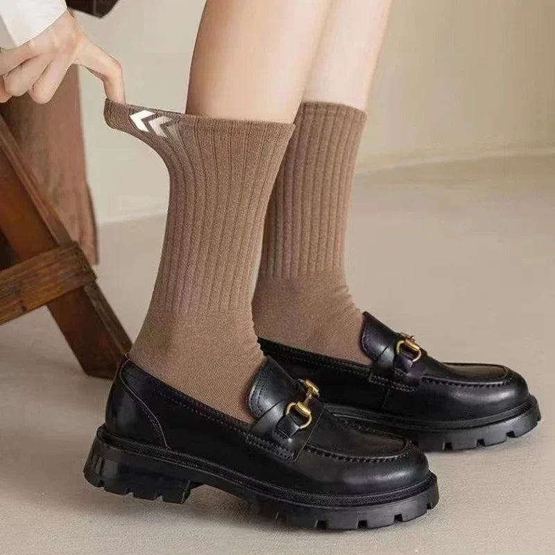 Autumn Winter Thicken Warm Wool Cashmere Thermal Long Crew Stockings Women Home Sleeping Solid Color Women Hot Tubing Socks Amag