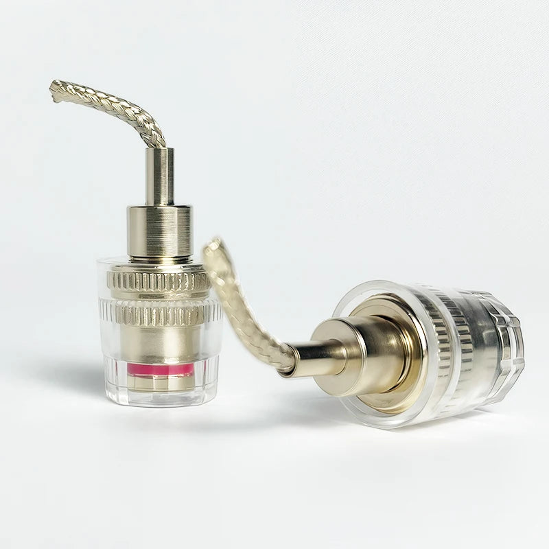 4/10/20PCS Clear Speaker Binding Posts with Banana Plug Sockets, Gold-Plated Copper Terminals for Amplifier, HiFi,Audio Speakers