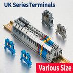 Premium Brass UK Screw Clamp Connector for Wiring, DIN Rail - Mounted,UK1.5N, 2.5B, 3N, 5N, 6N, 10N, 16N, 25N, 35N, 50N