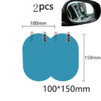 2pcs Rearview Mirror Rainproof Clear Film Sticker Protective for Car Motorcycle Bicycle Bike View AntiFog Waterproof Film Amagi