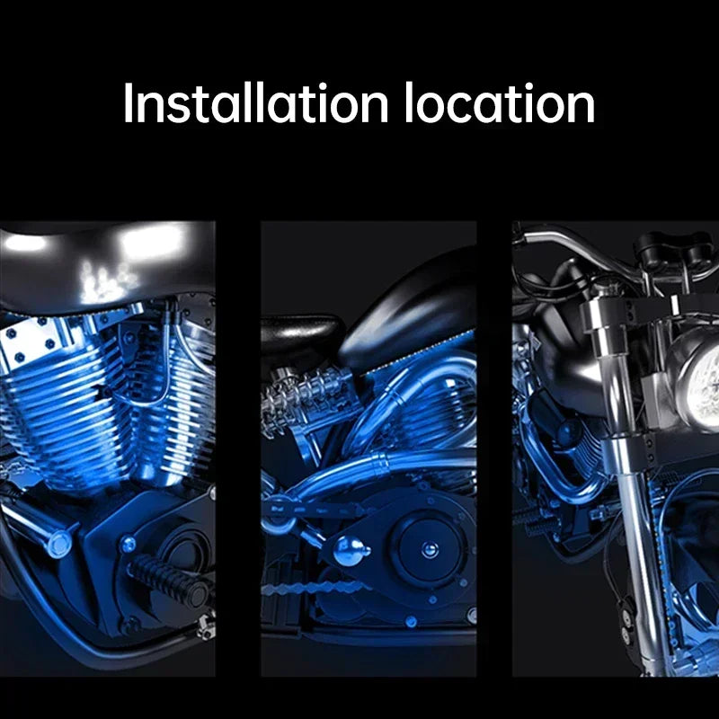 Motorcycle Atmosphere Underglow Lights LED Kits App Remote Control RGB Waterproof For Yamaha BMW Harley Suzuki E-bike Amagi