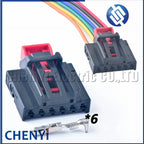 6 Pin Female Auto Rear Lamp Plug Wiring Harness Seat Height Adjuster Connector 1S0972706 1S0 972 706